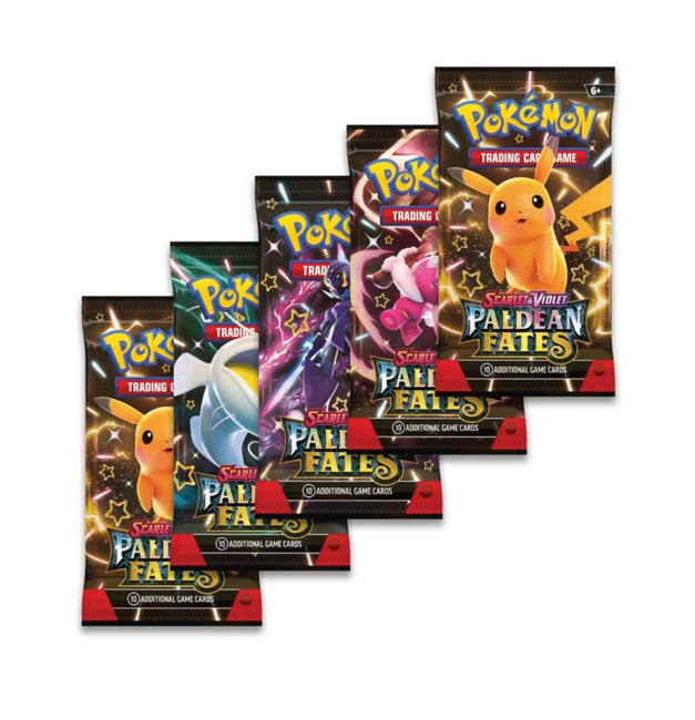 Pokemon TCG: Scarlet & Violet Paldean Fates 5-Booster Tin Iron Treads